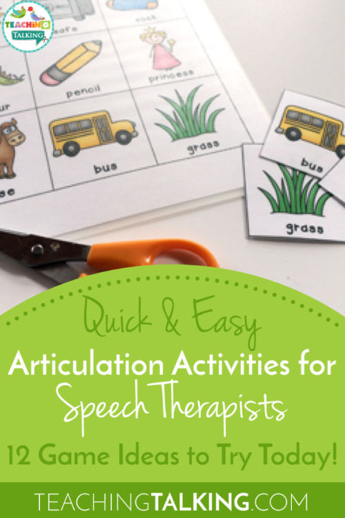 Articulation Activities for Speech Therapists