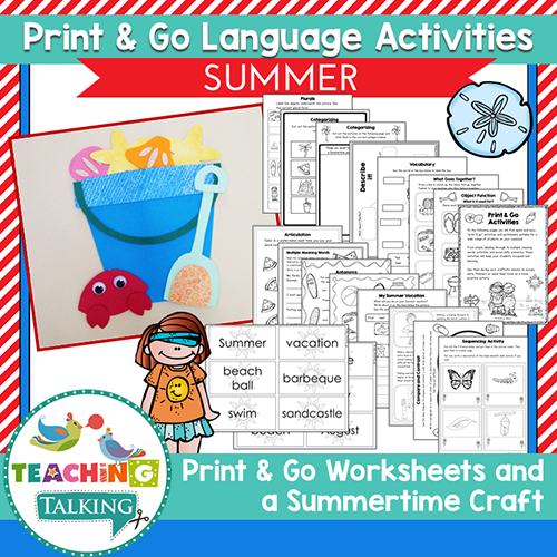 print go language activity worksheets for summer teaching talking