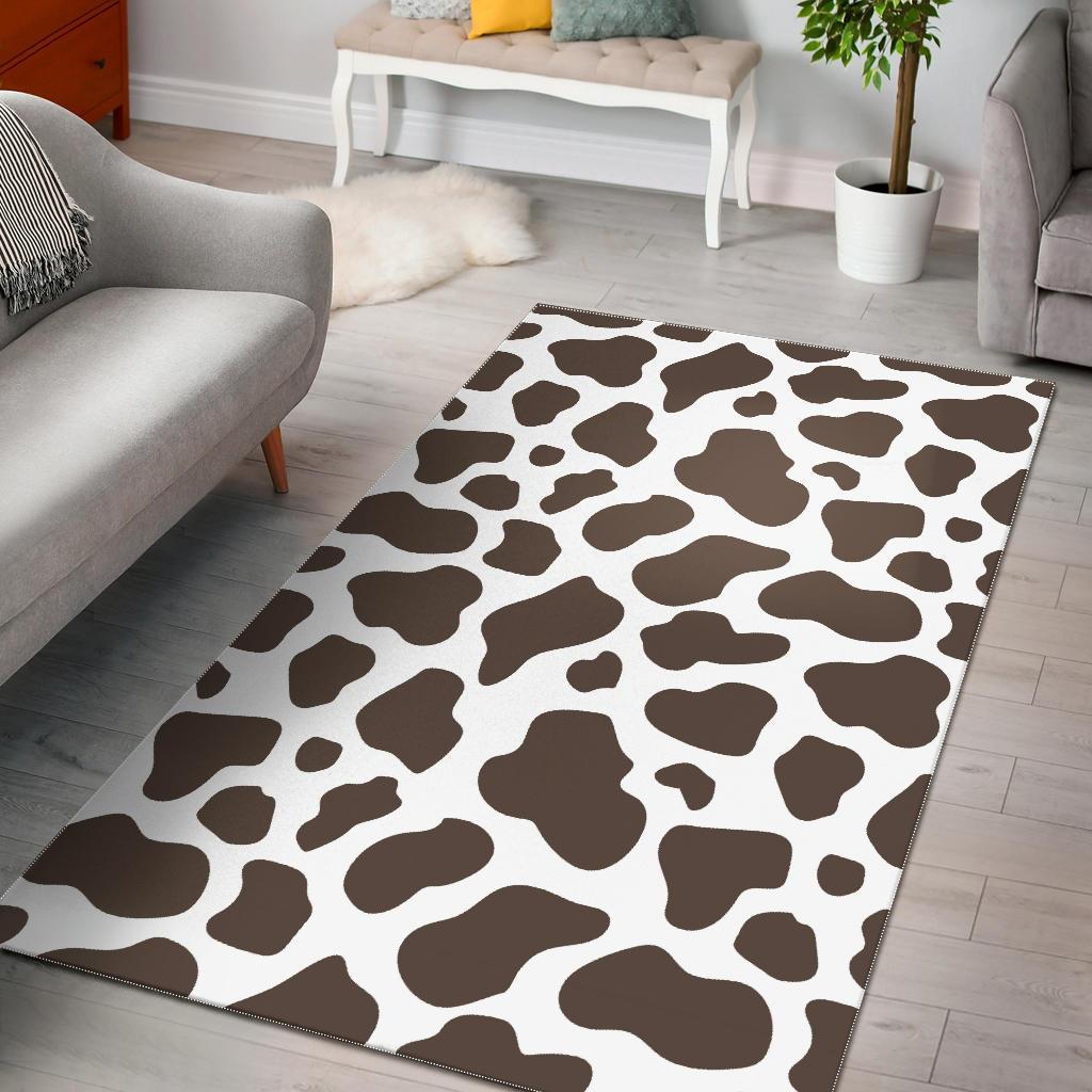 Brown Cow Pattern Print Area Rug Rug Decor   Brown Cow Pattern Print Area Rug 