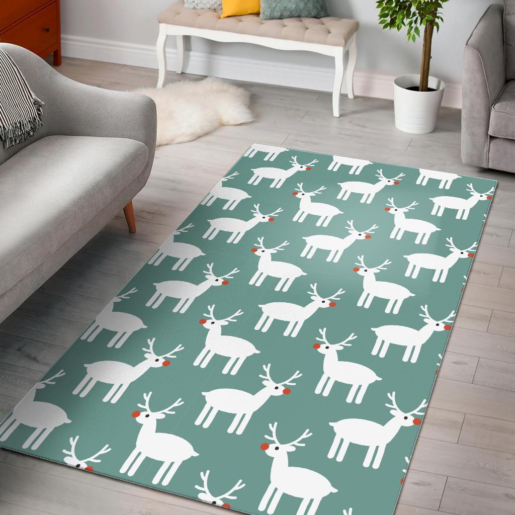 Christmas Reindeer Pattern Print Area Rug - Rug Decor