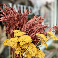 Dried flowers in front of Wild & Rust sustainable shop in Henley-on-Thames