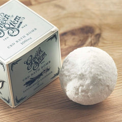 CBD bathbomb Christmas self-care gift with vintage-style box