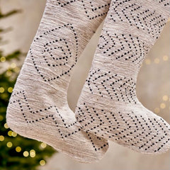 Sustainable Christmas stockings made from cotton in a Nordic style