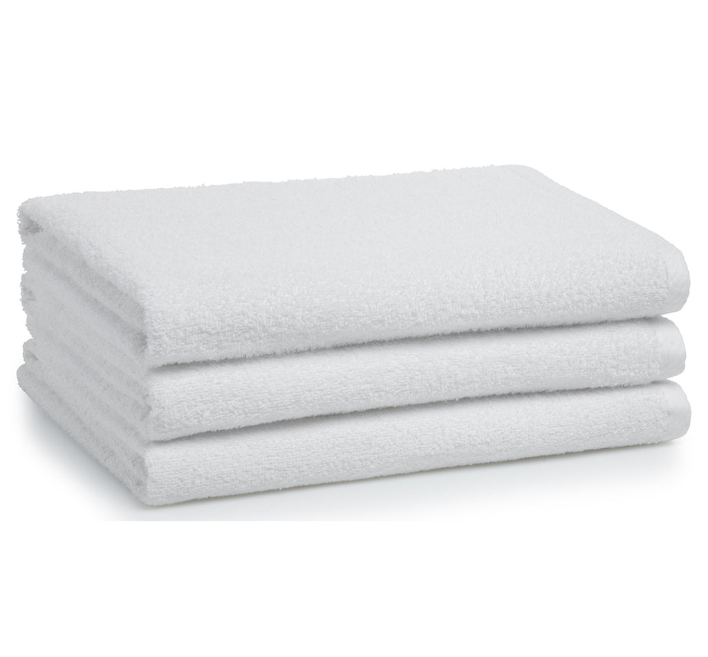 white bathroom towels