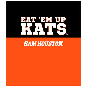 Load image into Gallery viewer, Sam Houston State University Bearkats - Eat &#39;Em Up Kats Kids Mask Design Full View
