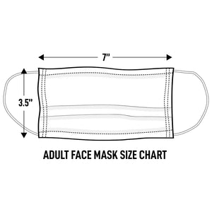 Load image into Gallery viewer, Adult Cloth Face Mask Size: 3.5&quot; height, 7&quot; width