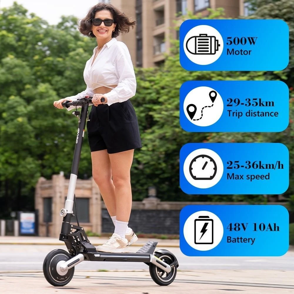 IENYRID M8 Electric Scooter 9.5" 500W 25km/h 48V 10Ah 29-35km Range Rear Brake