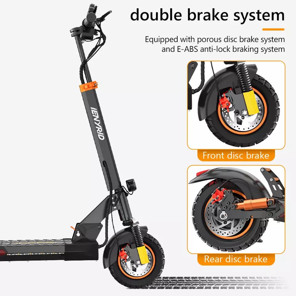 iENYRID M4 Pro S+ Electric Scooter 10 Inch Tire 45Km/h Max Speed 48V 800W Motor 16Ah Battery for 40-60KM Range 150kg Load with Seat