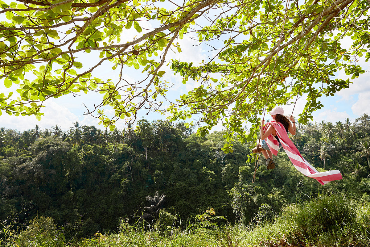 Kuta Pink Cabana Towel