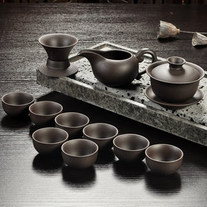 Purple sand tea set black/red ceramic Teapot, handmade Purple sand teapot