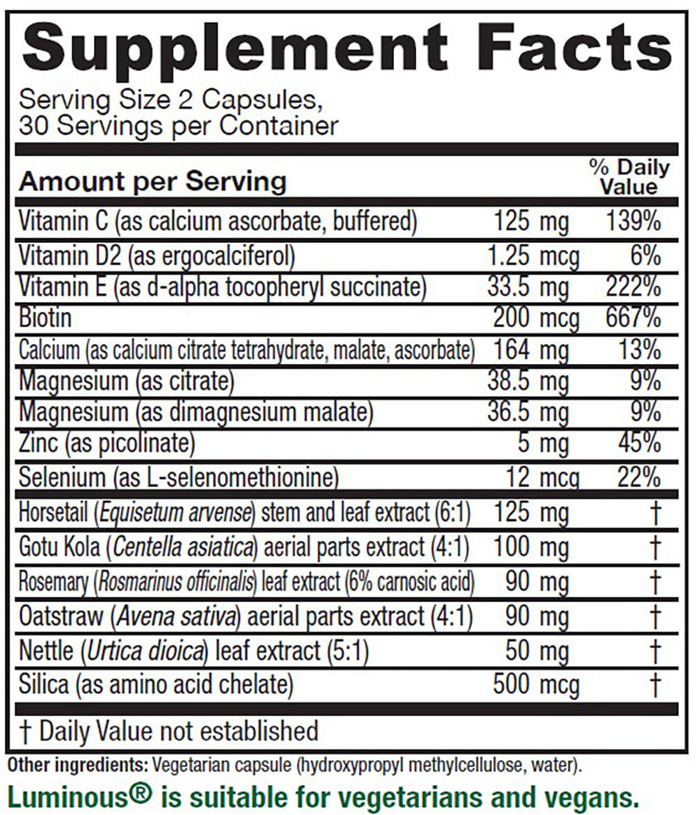 Luminous 60 Vegetarian Capsules- Expired Nov 2022 (30% off)