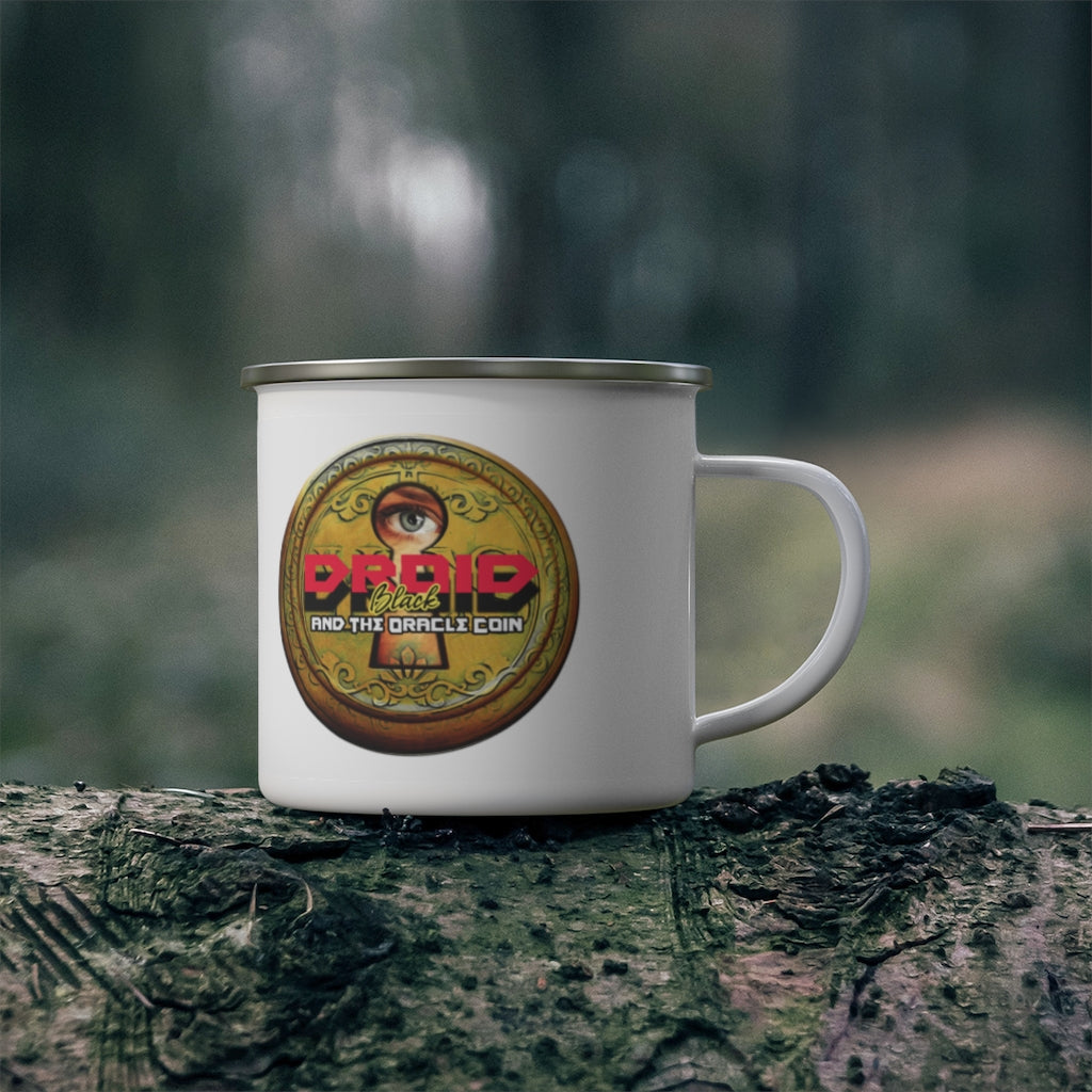 Droid Black & The Oracle Coin Classic Camper's Enamel Coffee Mug