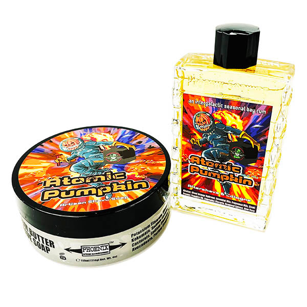 Atomic Pumpkin Artisan Shave Soap & Aftershave & Cologne | A Phoenix Shaving Fall Classic!