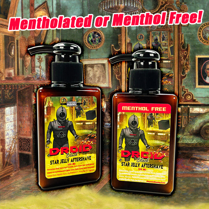 Droid Black Star Jelly Aftershave | Homage to Flo d Black | Mentholated or Menthol Free!