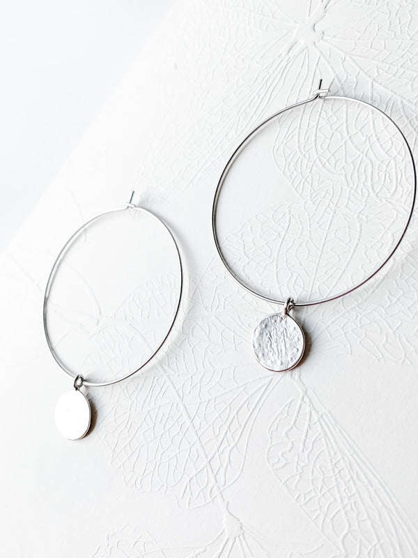 Dull sales silver earrings