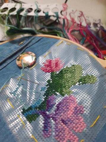 Waste Canvas vs Soluble Canvas : Cross Stitch Your Clothes! ⋆