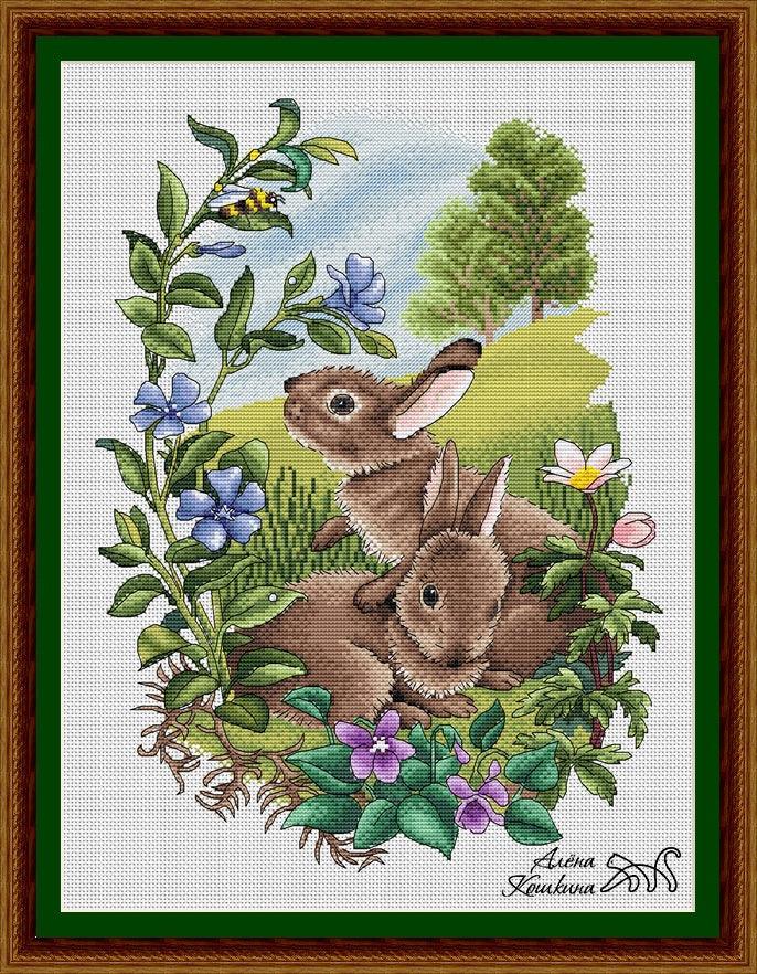 Rabbits - PDF Cross Stitch Pattern