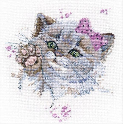 Colorful Cat Swirl Counted Cross Stitch Kit Set – Happy x craft