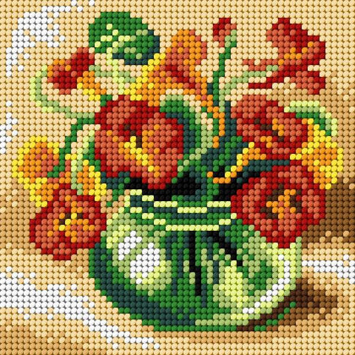 Needlepoint canvas for halfstitch without yarn Sunny Seaside 3189F -  Printed Tapestry Canvas