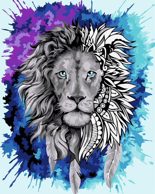 Art Maker Paint by Numbers Canvas Rainbow Lion - Books - Adult Colouring -  Adults - Hinkler