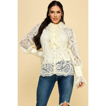 Ruffle Lace Blouse