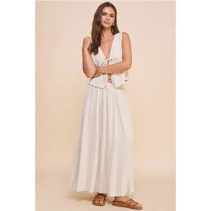 Linen Blend Maxi Skirt - ititaboutique