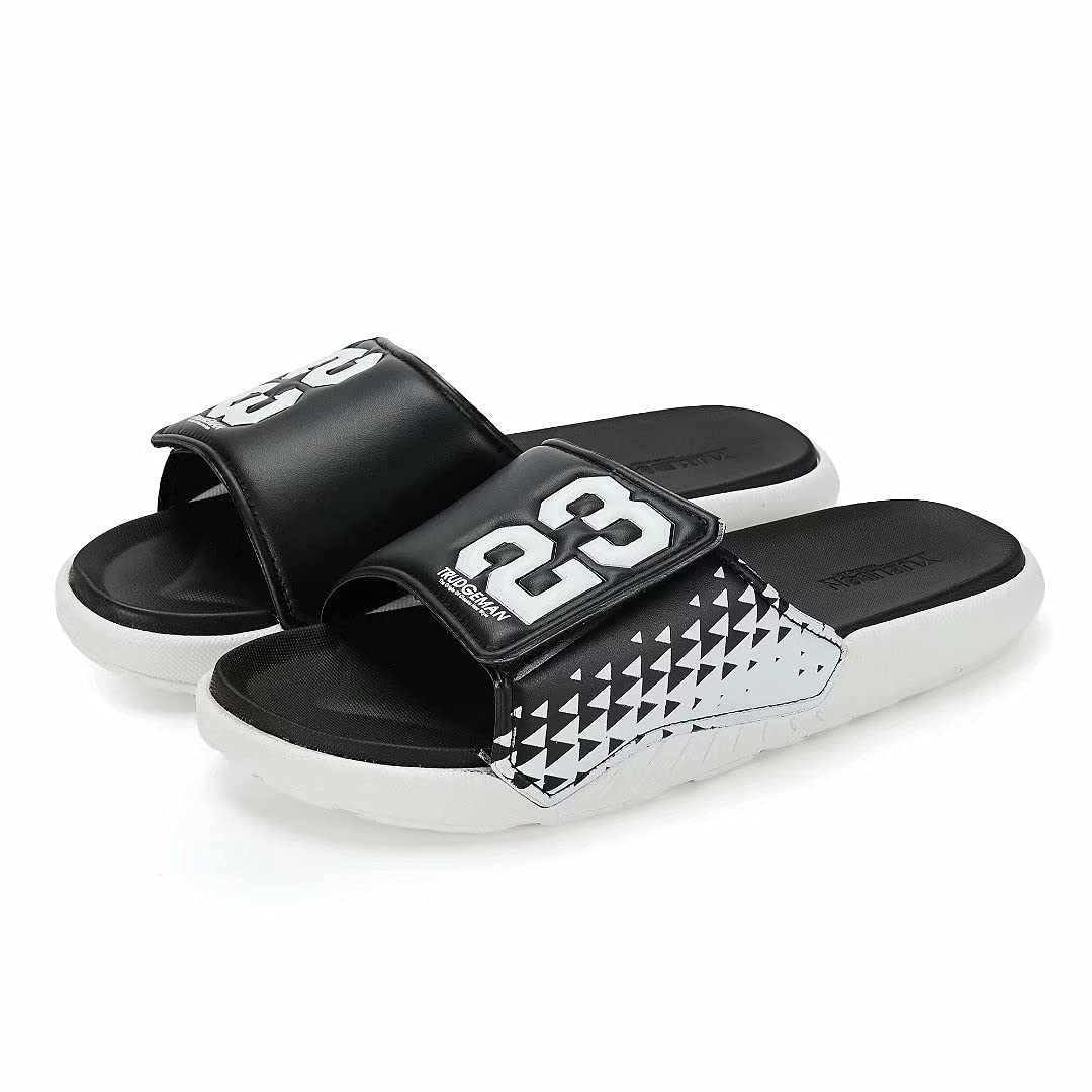 NineCiFun Men's Slides Sandals Sport Adjustable Slippers