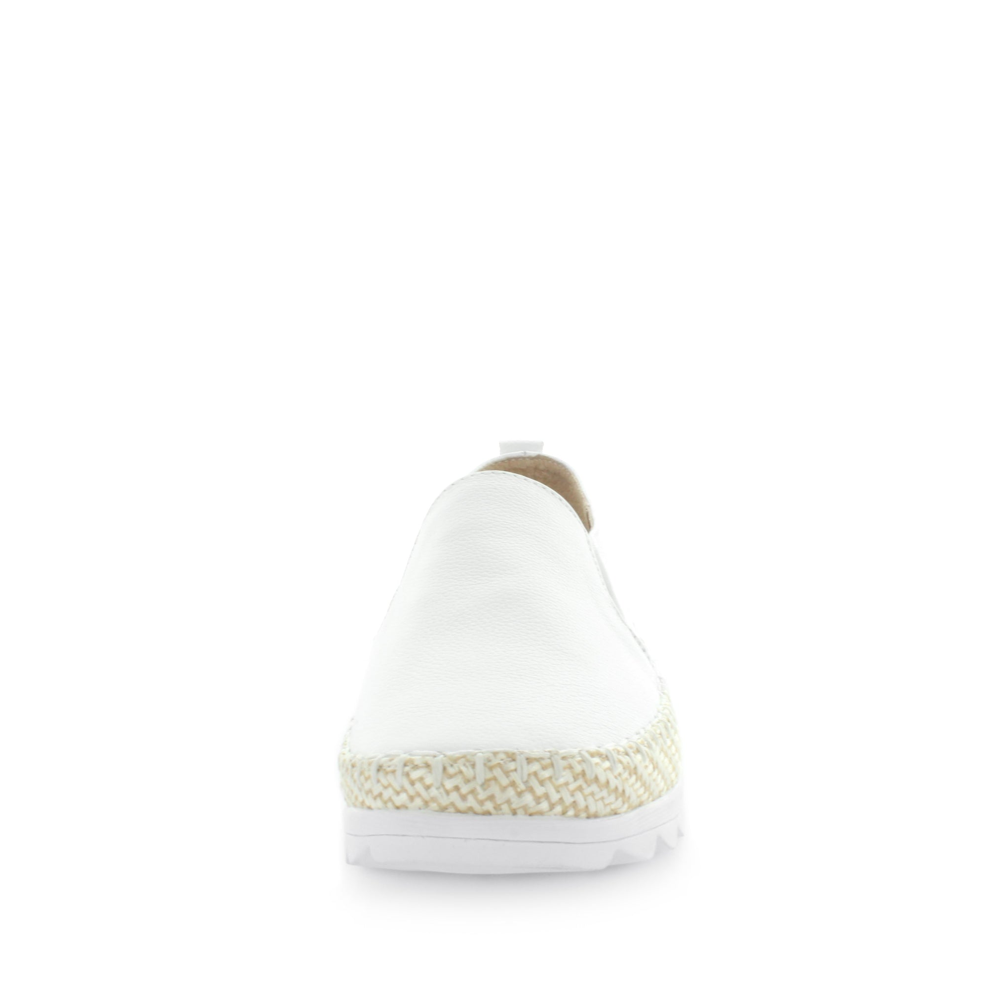 white leather slip on womens shoes