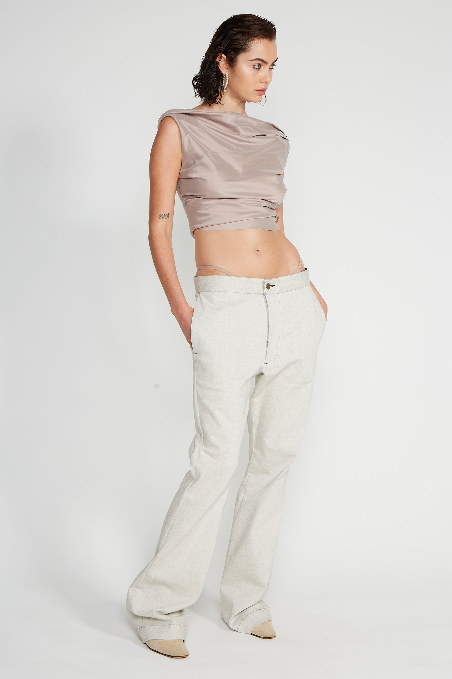 Sibba pleated faux-plain pant, Soaked in Luxury, Shop Women%u2019s Skinny  Pants Online in Canada