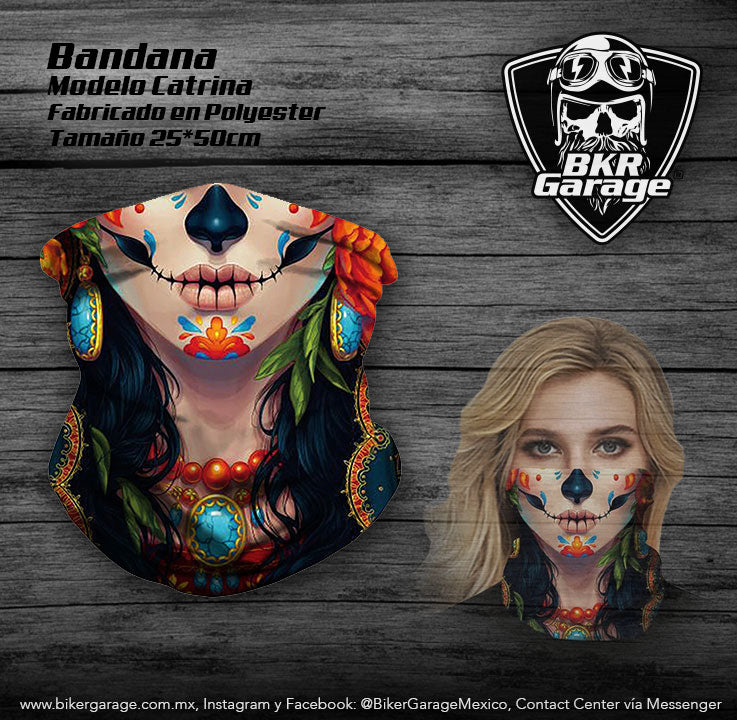 Bandana Modelo Catrina Accesorio – Biker Garage