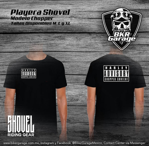 Playera Negra Marca Shovel Modelo Harley Porn – Biker Garage