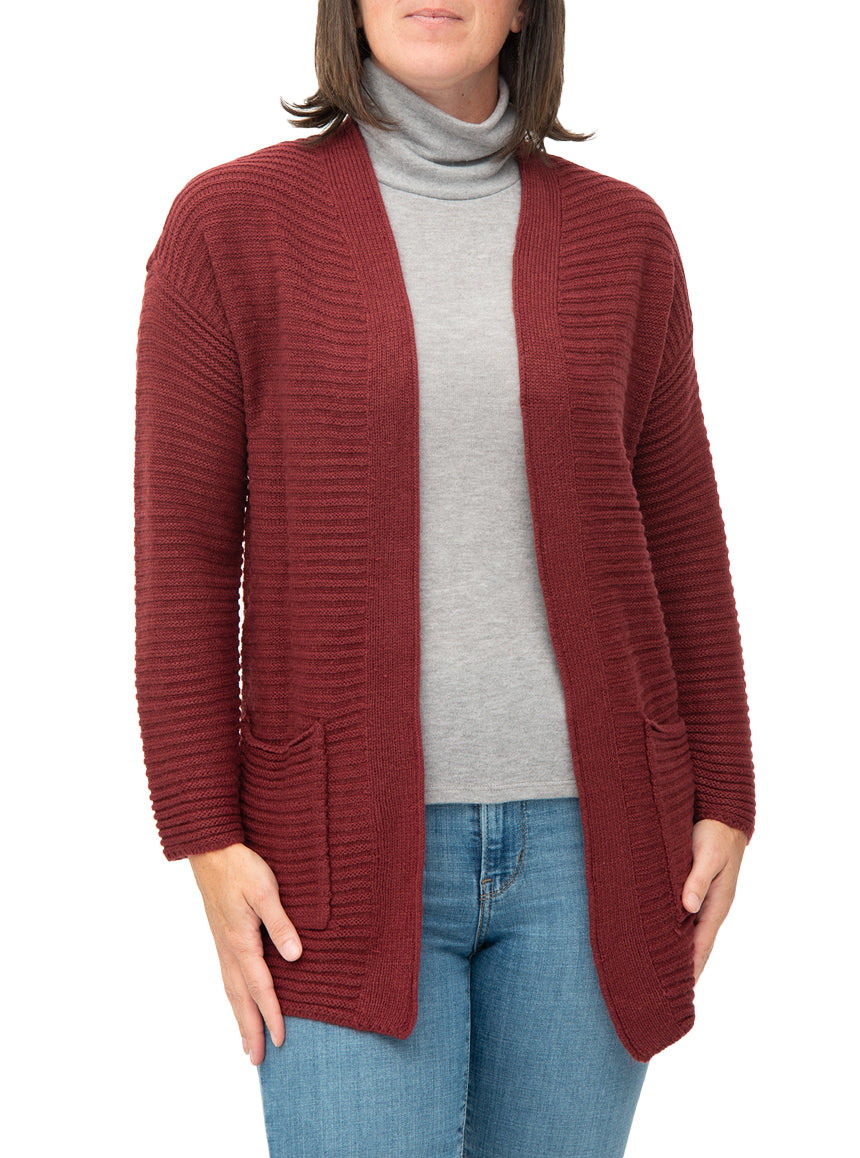 Cardigan ouvert en tricot | 2 couleurs