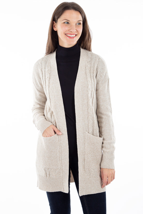 Cardigan ouvert cÃ¢ble torsadÃ© | 3 couleurs