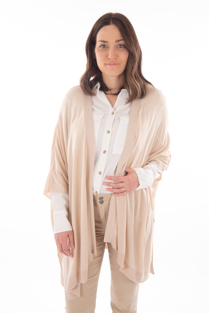 Cardigan ouvert effet poncho | 3 couleurs