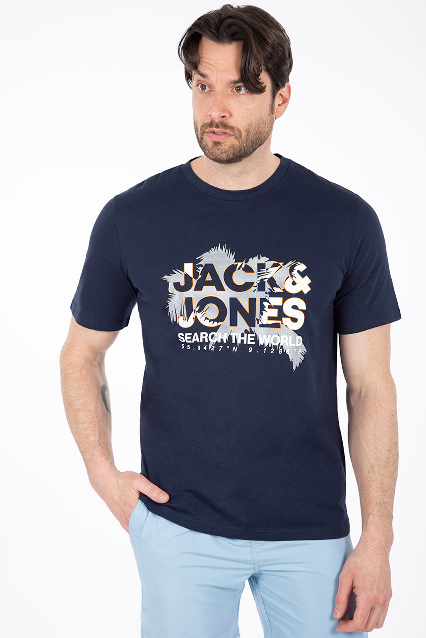 T-shirt Â« search the world Â» | Jack & Jones | 2 couleurs