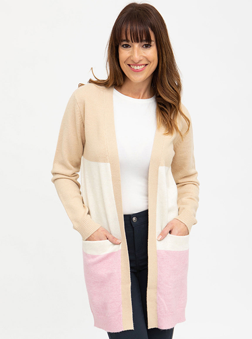 Cardigan long forme ouverte | 3 couleurs