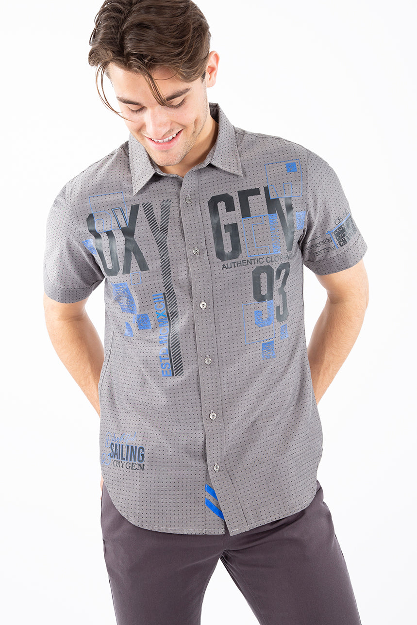 Chemise mini carreaux logo | Oxygen | 2 couleurs