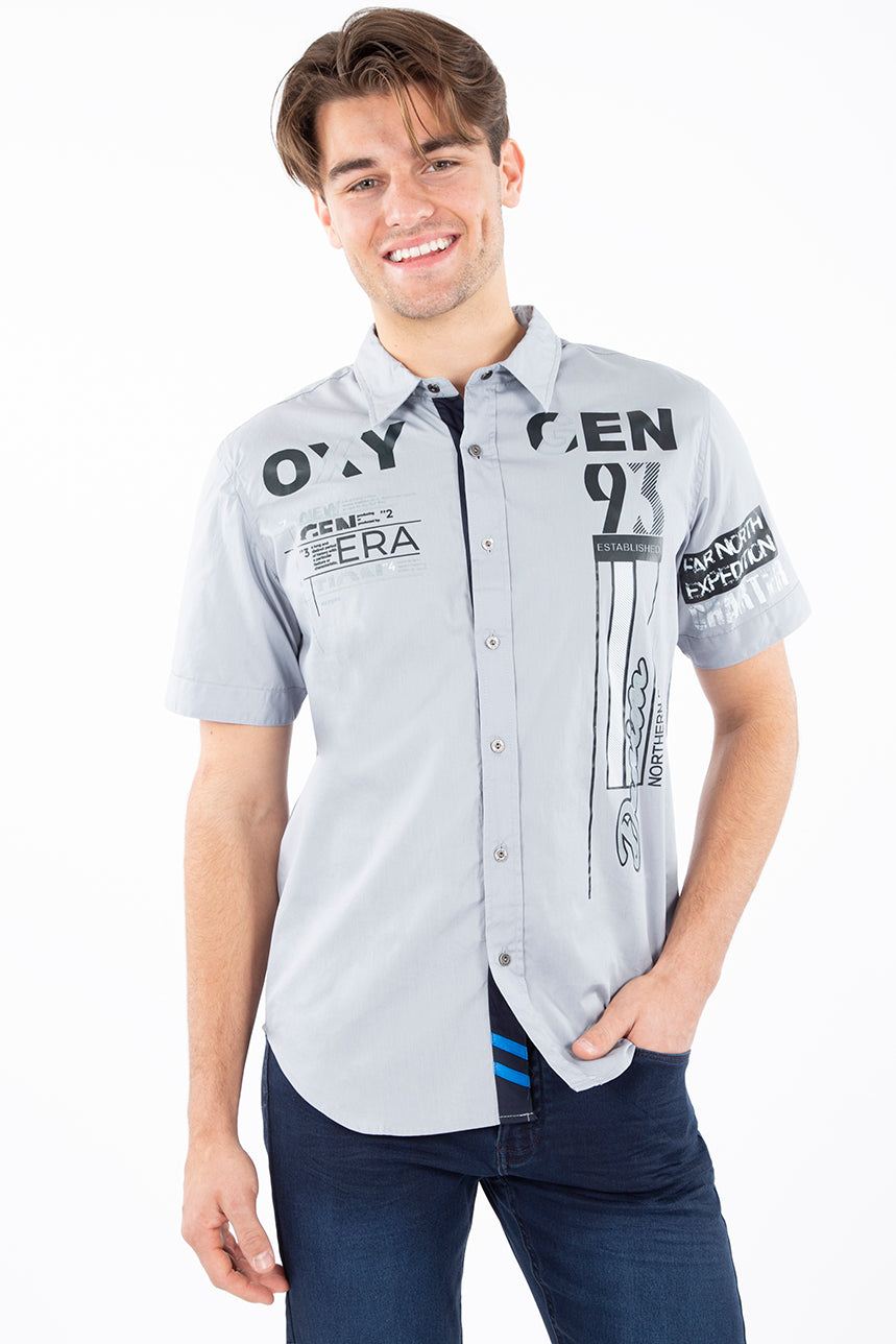 Chemise logo manches courtes | Oxygen | 2 couleurs