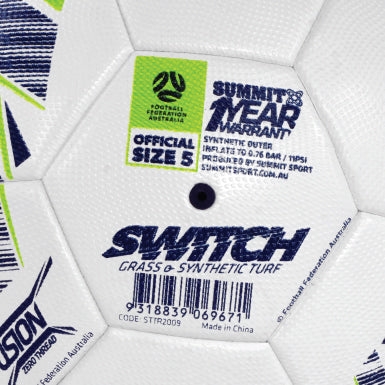 SUMMIT Sport switch soccer ball valve panel shows if it is a size 5, size 4 or size 3 ball, it is available in all three sizes.