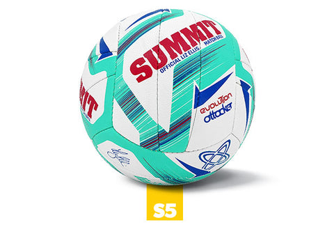 Liz Ellis Evo Attacker. All purpose match ball for clubs and netball players. Comes in size 5 and is a cheaper match ball for clubs.