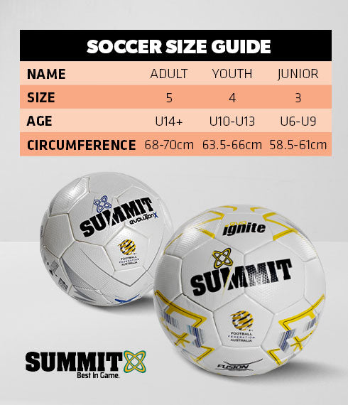 Summit Soccer Size Guide