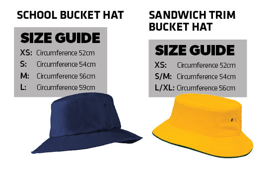 Summit bucket hat Size Guide