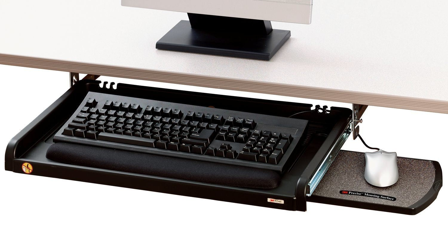 3m Adjustable Under Desk Keyboard Drawer Three Height Settings