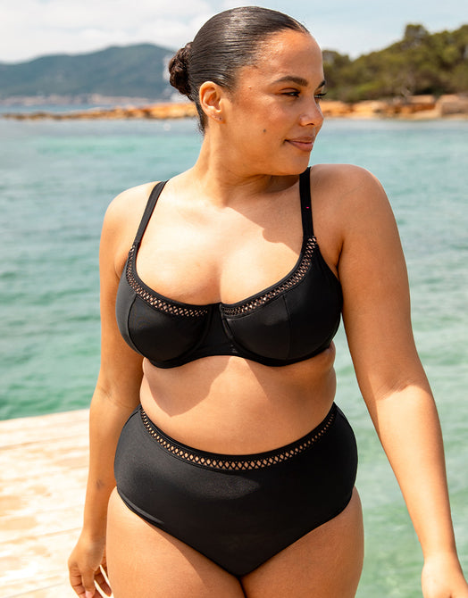 Fantasie BLACK/WHITE Santa Monica Shaping One-Piece Swimsuit, US 36I, UK 36G