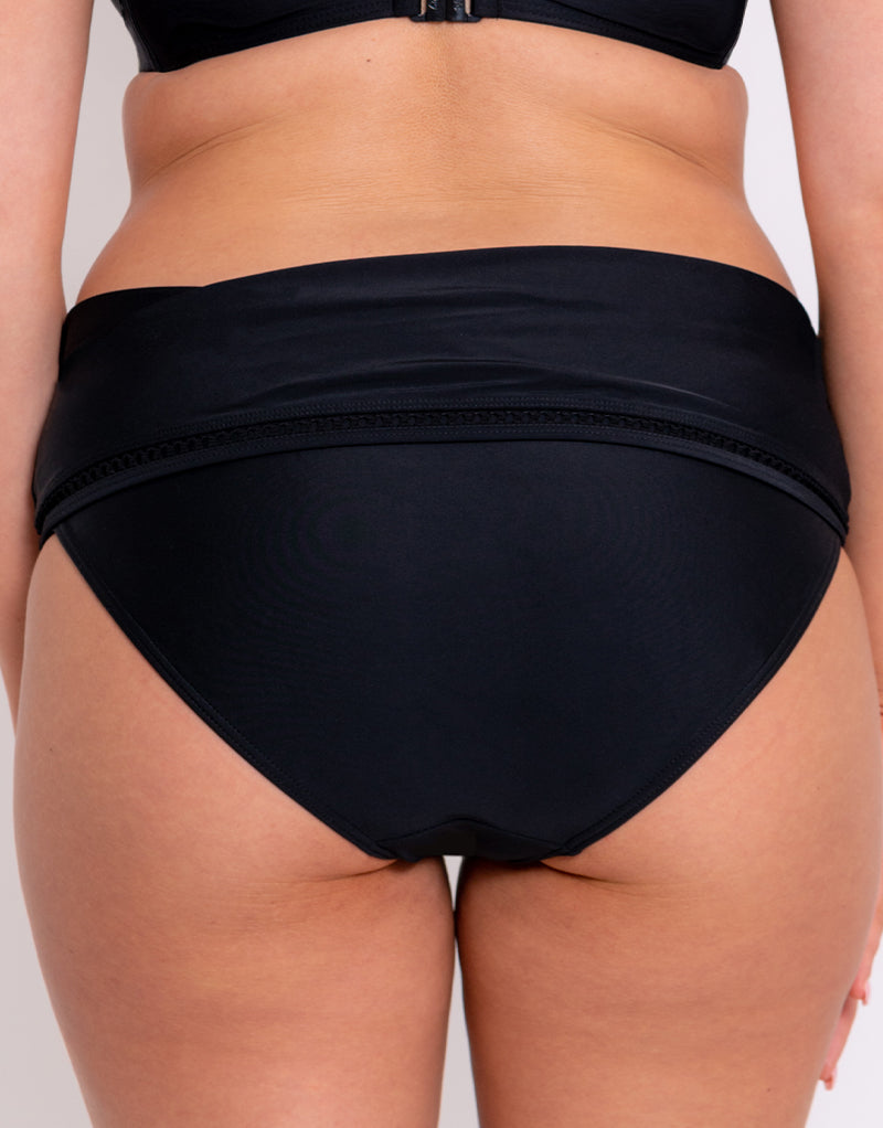 Curvy Kate First Class Deep Fold Over Bikini Brief Black