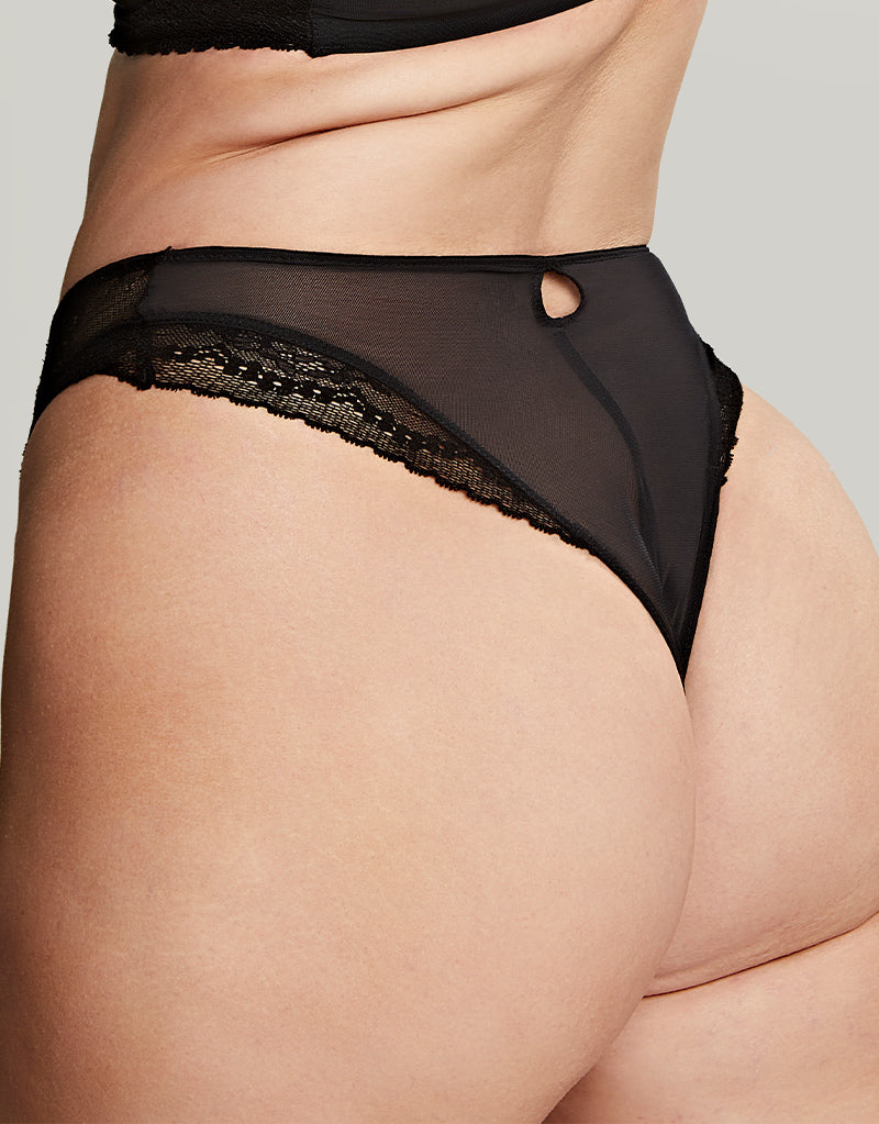 Cleo By Panache Alexis High Waist Brazilian Brief Black