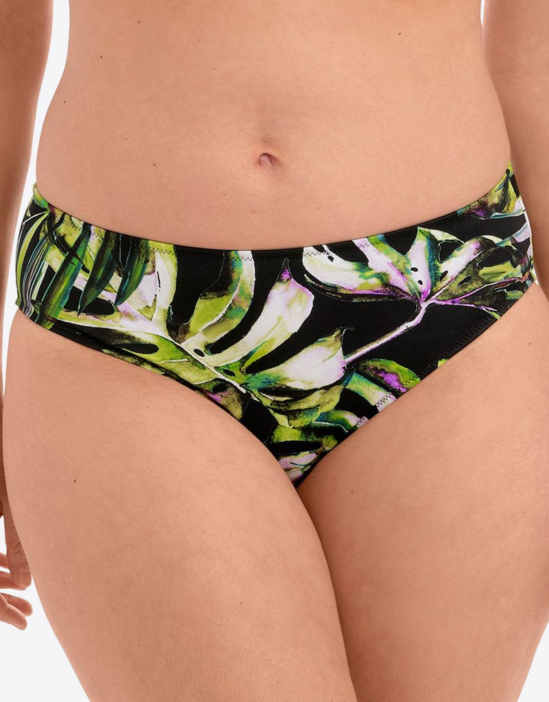 Fantasie Palm Valley Mid Rise Bikini Brief Black