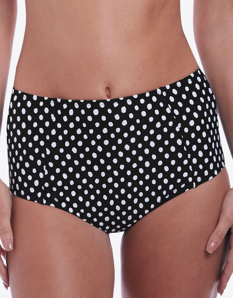 Fantasie Santa Monica High Waist Bikini Brief Black/White