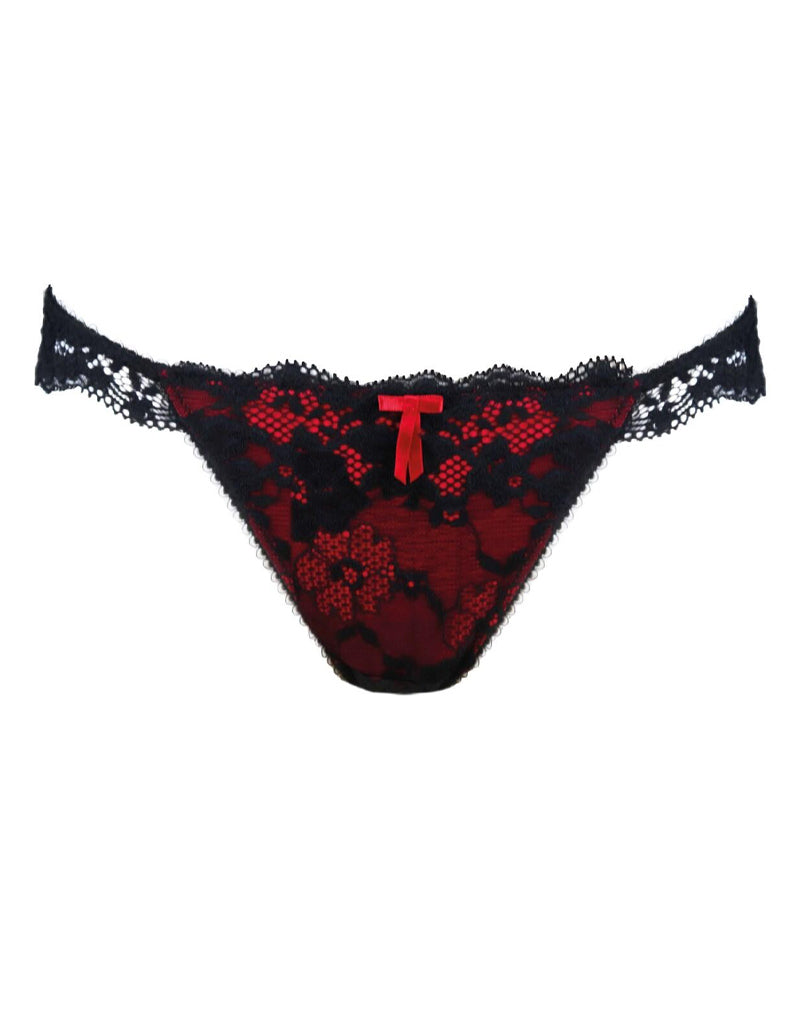 Pour Moi Amour Brazilian Brief Black/Scarlet