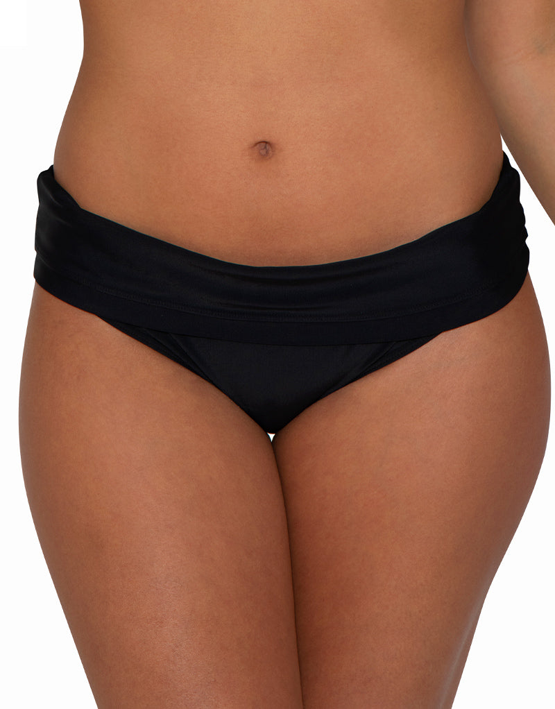 Curvy Kate Maya Fold Over Bikini Brief Black